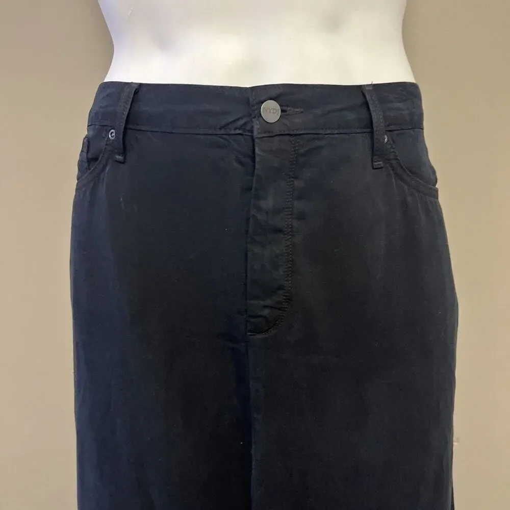 NYDJ Over-dye Black Lift Tuck Technology Maxi Skirt Black Elastic Waist- Large